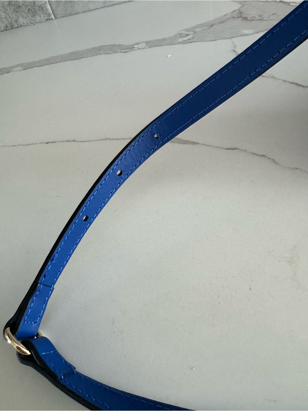 CLAUDIA FIRENZE Cobalt Blue smooth leather, top-handles w/removable strap - Picture 13 of 16